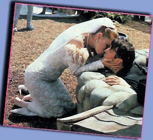 SOU 8/91 Jennifer kisses a very wet Jack